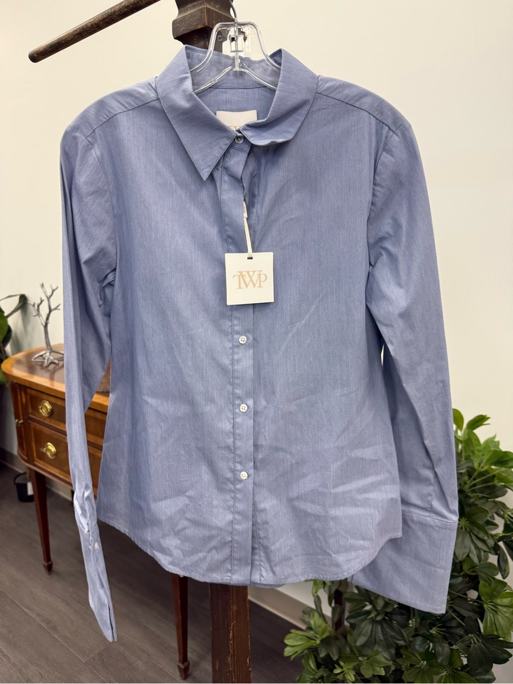 TWP Women’s Indigo Bessette Button-Down Shirt